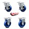 Service Caster 4 Inch Solid Polyurethane Swivel Top Plate Caster Set with 2 Brake 2 Rigid SCC SCC-20S414-SPUS-TLB-TP3-2-R-2 - alternate 2